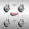 Service Caster 5 Inch 316SS Thermoplastic Rubber Swivel 10mm Threaded Stem Caster Set Brake SCC-SS316TS20S514-TPRB-TLB-M1015-4 - alternate 2